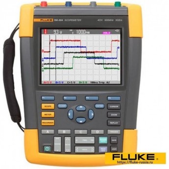 Осциллограф-мультиметр FLUKE Color ScopeMeter 500 МГц 4 канала 190-504 Осциллограф-мультиметр FLUKE Color ScopeMeter 500 МГц 4 канала 190-504